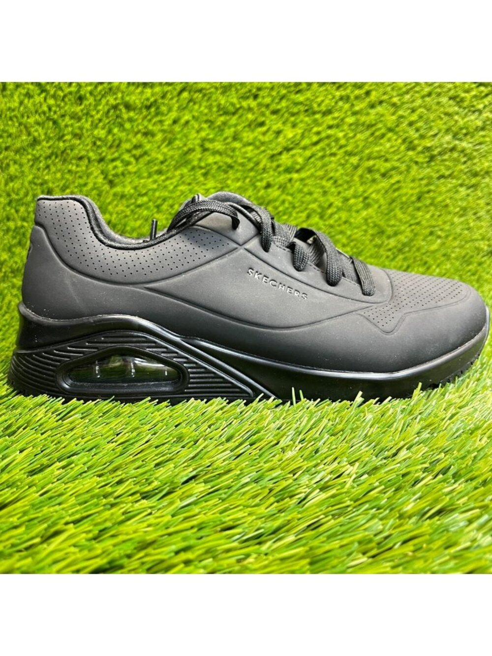Skechers Uno SR Deloney Womens Size 9 Black Slip Resistant Work Shoes Sneakers